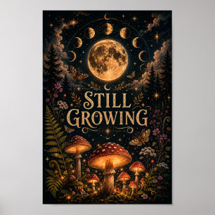 Póster Still Growing Arte Celestial de Hongos en