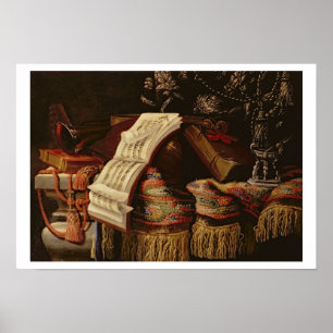 Póster Still Life with a Book of Sheet Music