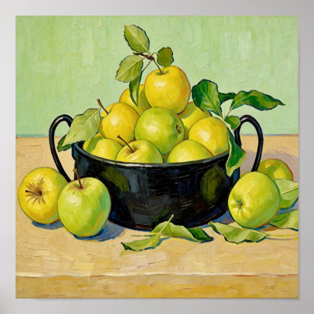 Póster Still Life with Apples After Van Gogh (Frente)