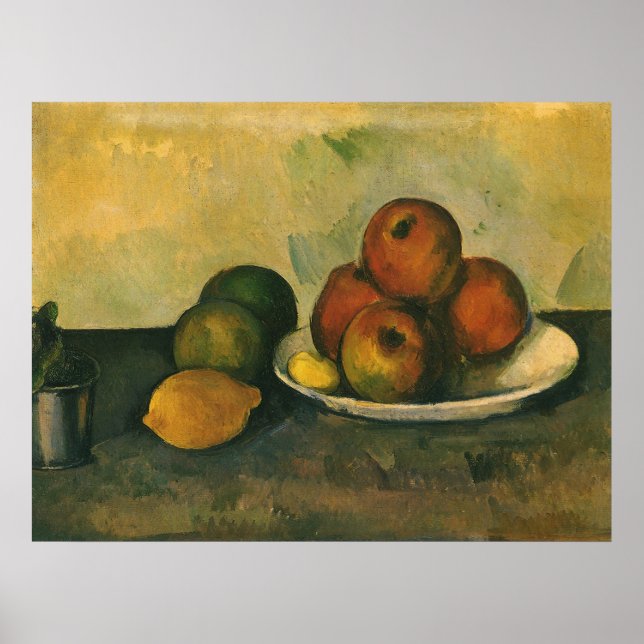 Póster Still Life with Apples by Paul Cezanne (Frente)