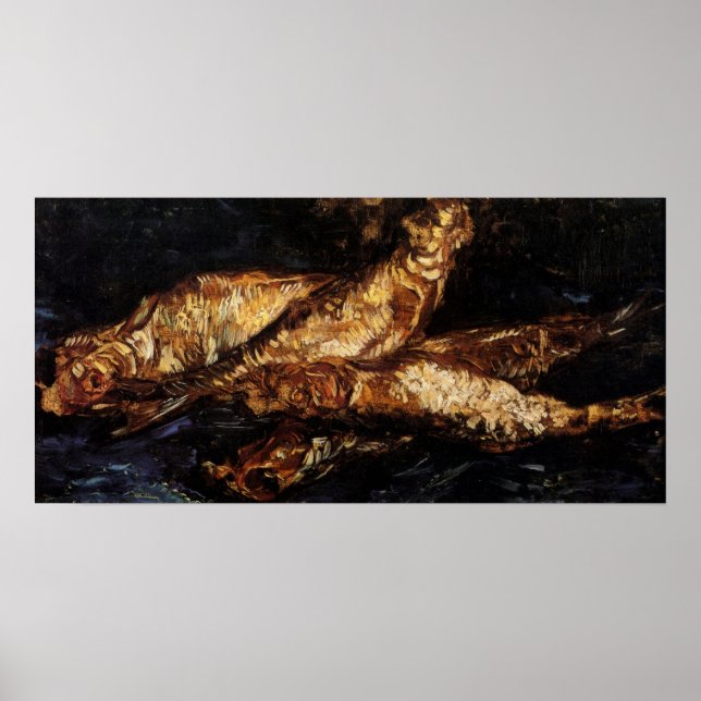 Póster Still Life with Bloaters de Vincent van Gogh (Frente)