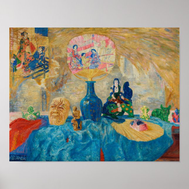 Póster Still Life with Chinoiseries de James Ensor (Frente)