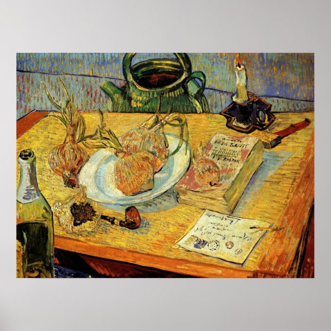 Póster Still Life with Drawing Board por Vincent van Gogh (Frente)