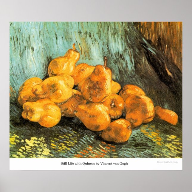 Póster Still Life with Quinces by Vincent van Gogh (Frente)