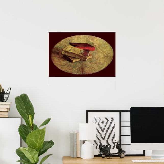 Póster Still Life with Three Books de Vincent van Gogh (Oficina en casa)