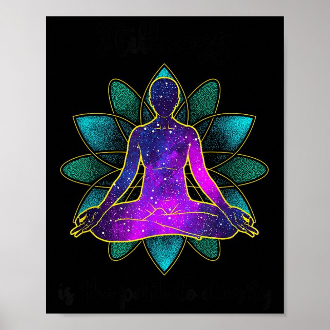 Póster Stillness Is The Path To Clarity Gratitude Motivat (Frente)