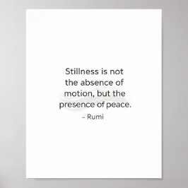 Póster Stillness Quote Poster – Inspirational Peace Wall 