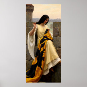 Póster Stitching the Standard por Edmund Leighton