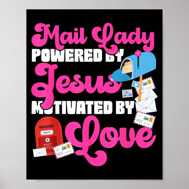 Póster Stman Mailman Jesus Faith Christian Mail Lady Were (Frente)
