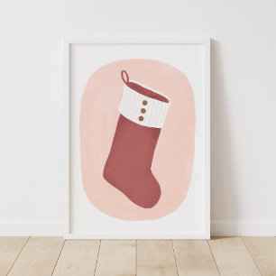 Póster Stocking Christmas Holiday Home Decor Wall Art