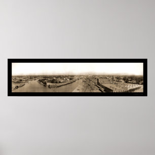 Póster Stockton CA Riverview Foto 1909