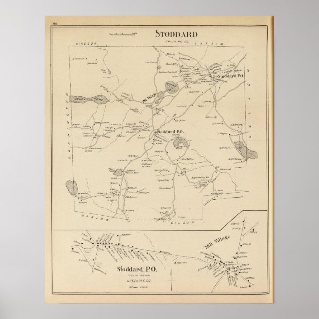 Póster Stoddard, Cheshire Co (Frente)
