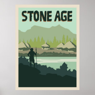 Póster Stone Age Board Game Minimalist Travel Style  Ga