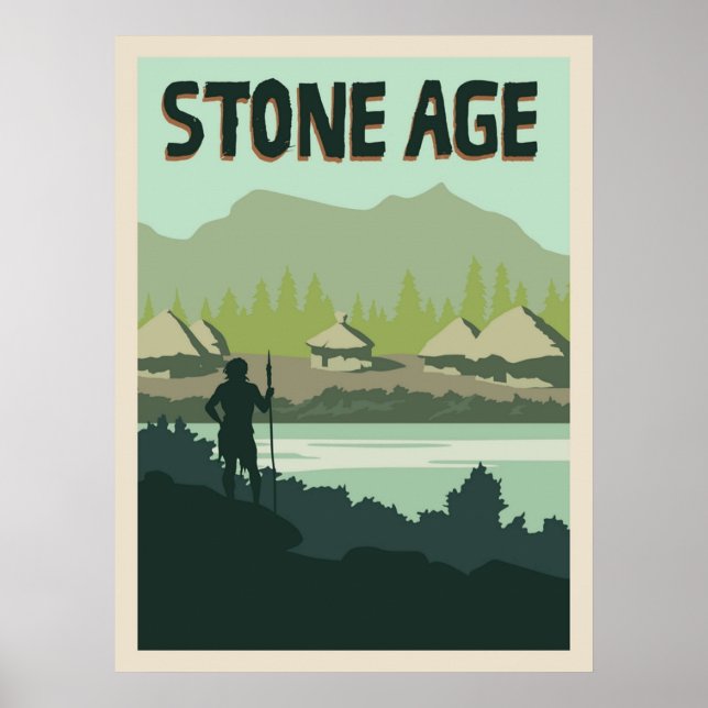 Póster Stone Age Board Game Minimalist Travel Style  Ga (Frente)