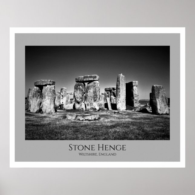 Póster Stone Henge, Poster de Inglaterra de Wiltshire (Frente)