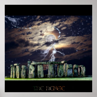 Póster Stonehenge Anciano Stones Mystical Art