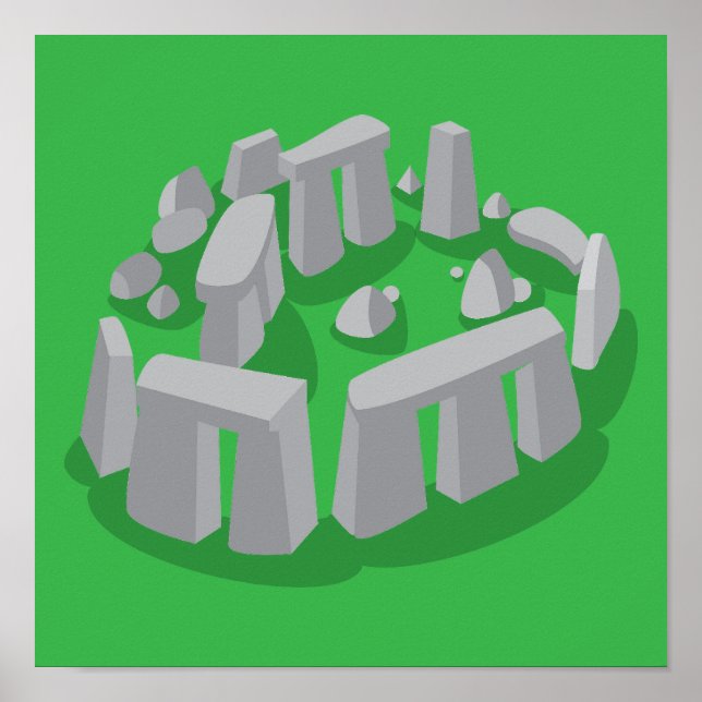 Póster Stonehenge de Inglaterra (Frente)