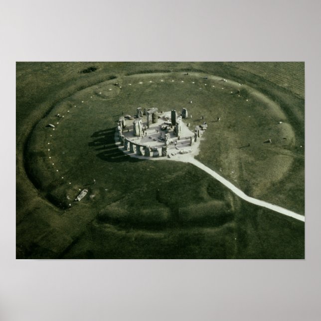Póster Stonehenge desde el aire (Frente)