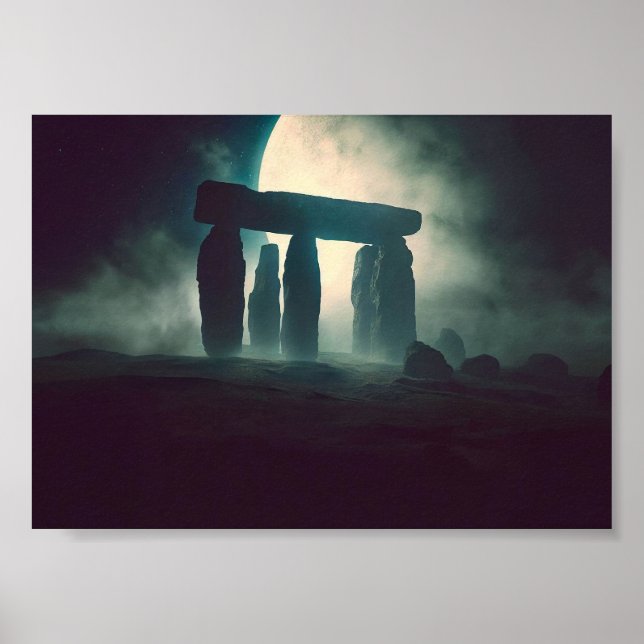 Póster Stonehenge en Alien Planet (Frente)