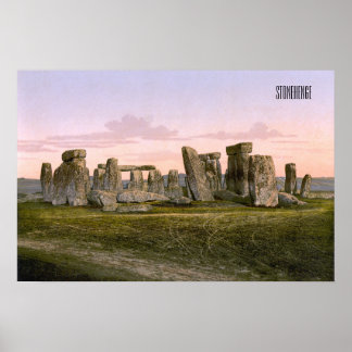 Póster Stonehenge, Inglaterra alrededor de 1900