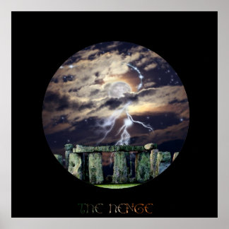 Póster Stonehenge Mistical Druid Art Mitho Fantasía