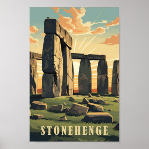 Póster Stonehenge Reino Unido Famous Travel Place
