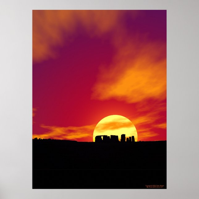 Póster Stonehenge Sunset (Frente)
