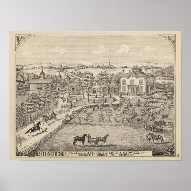 Póster Stonehenge una residencia y granja (Frente)