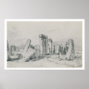 Póster Stonehenge, Wiltshire, 1820 (dibujo)