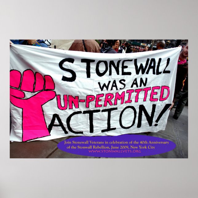 Póster Stonewall Fue Una Acción Inpermitida (Frente)