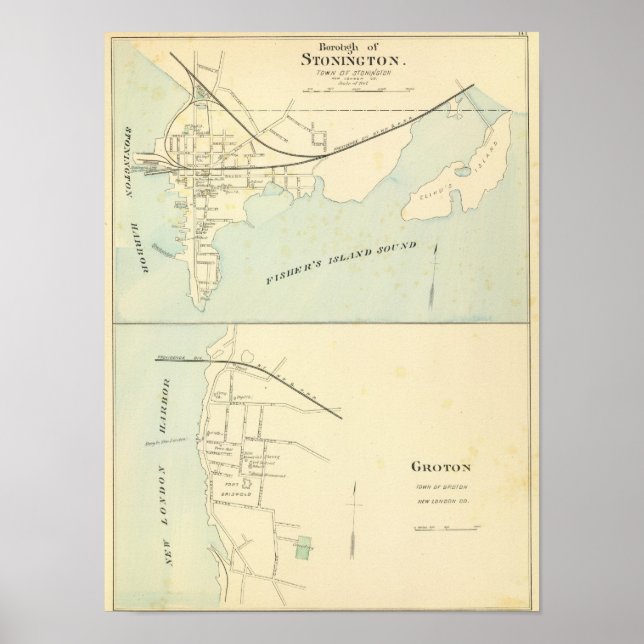 Póster Stonington, Groton (Frente)