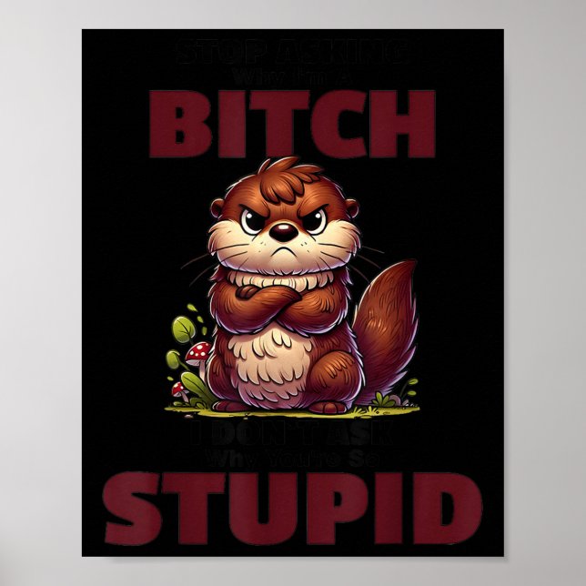 Póster Stop Asking Why I'm A Btch I Don't Ask Why You're  (Frente)