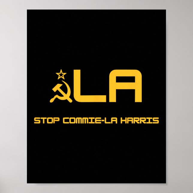 Póster Stop Commie-la Harris Stop Commie-la Harris Kamala (Frente)