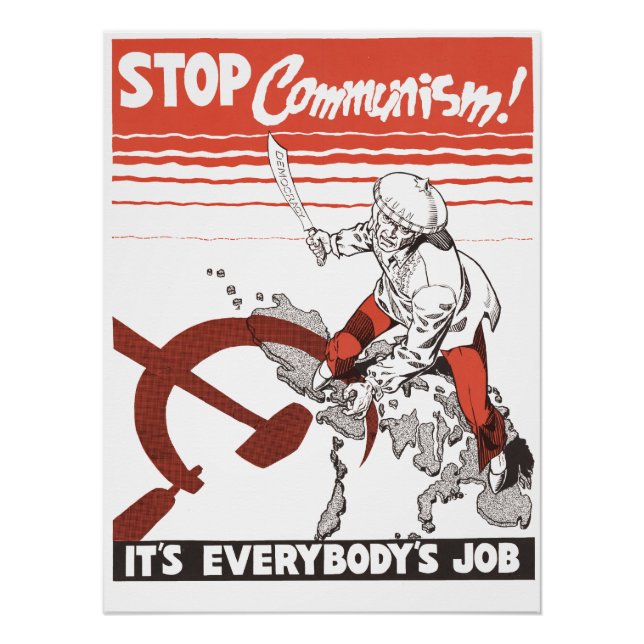 Póster Stop Communism! Vintage (Anverso)
