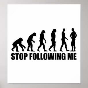 Póster Stop following me evolution