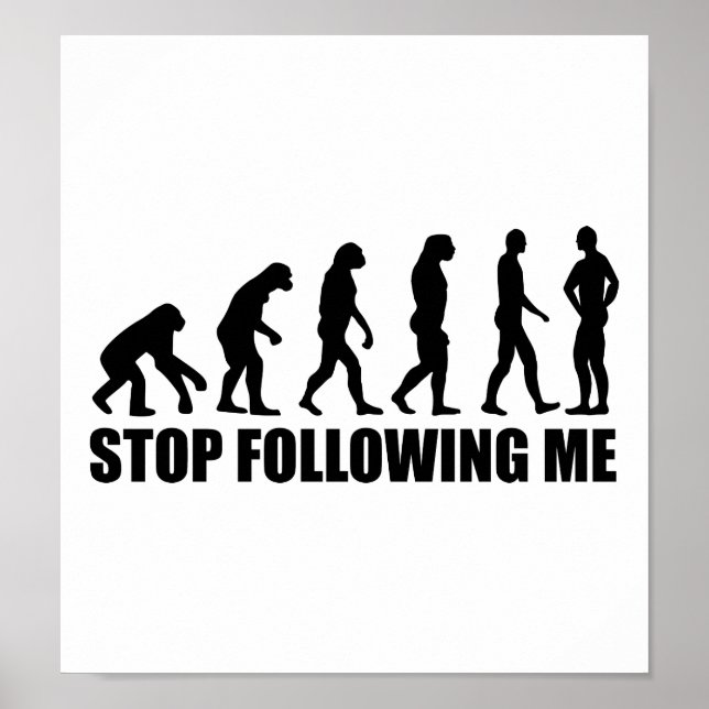 Póster Stop following me evolution (Frente)