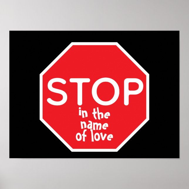Póster STOP  in the name of love (Frente)