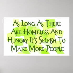 Póster Stop Overpopulating