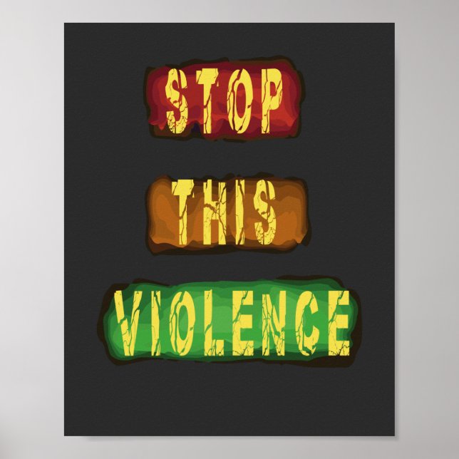 Póster Stop This Violence (Frente)