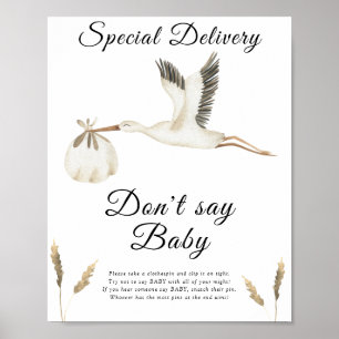 Póster Stork - No digas Poster bebé