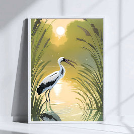 Póster Stork Swamp | Everglades National Park Watercolor