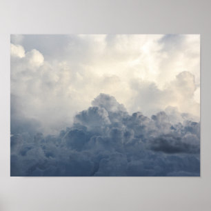 Póster Storm Cloud Heavenly White Clouds In Sky