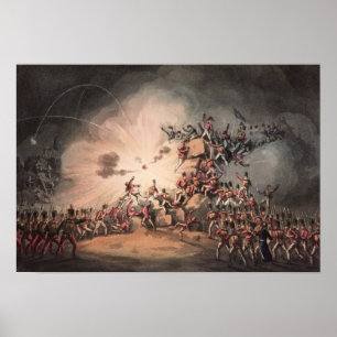 Póster Storming of Ciudad Rodrigo, aquatinted by