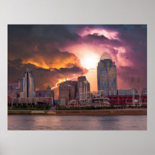 Póster Stormy Cincinnati Great American Ball Park