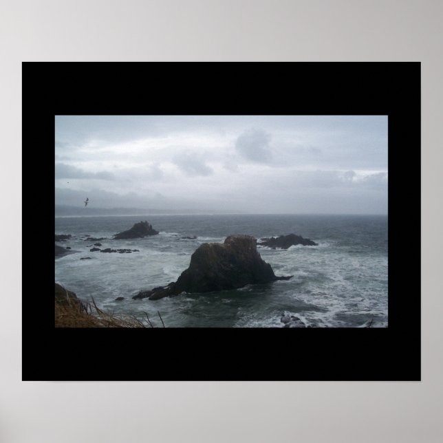Póster Stormy Day Oregon Coast Poster (Frente)