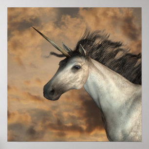 Póster Stormy Unicorn