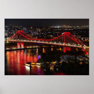 Póster Story bridge & Brisbane city skyline Australia