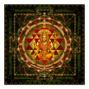 Póster Stotram en Devi Lakshmi - Shri Yantra-Mahalakshmi