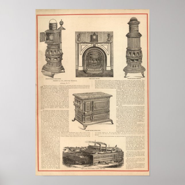 Póster Stove Works, Albany, Nueva York (Frente)