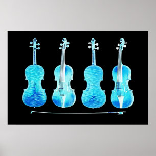 Póster stradivarius violins y poster azul arco DE 8.99